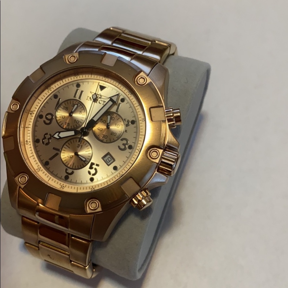 Invicta rose gold watch